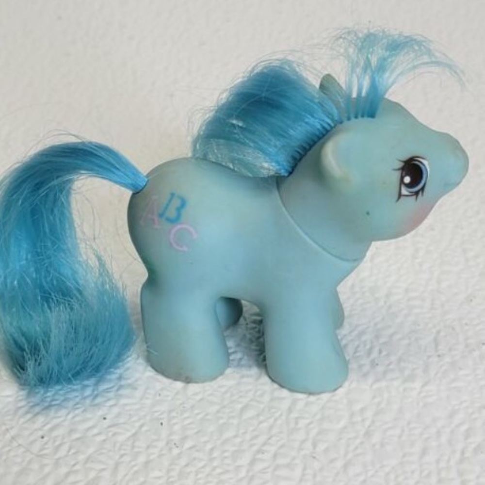Vintage Hasbro My Little Pony NEWBORN NOODLES Blue Baby Twin ABC G1 MLP